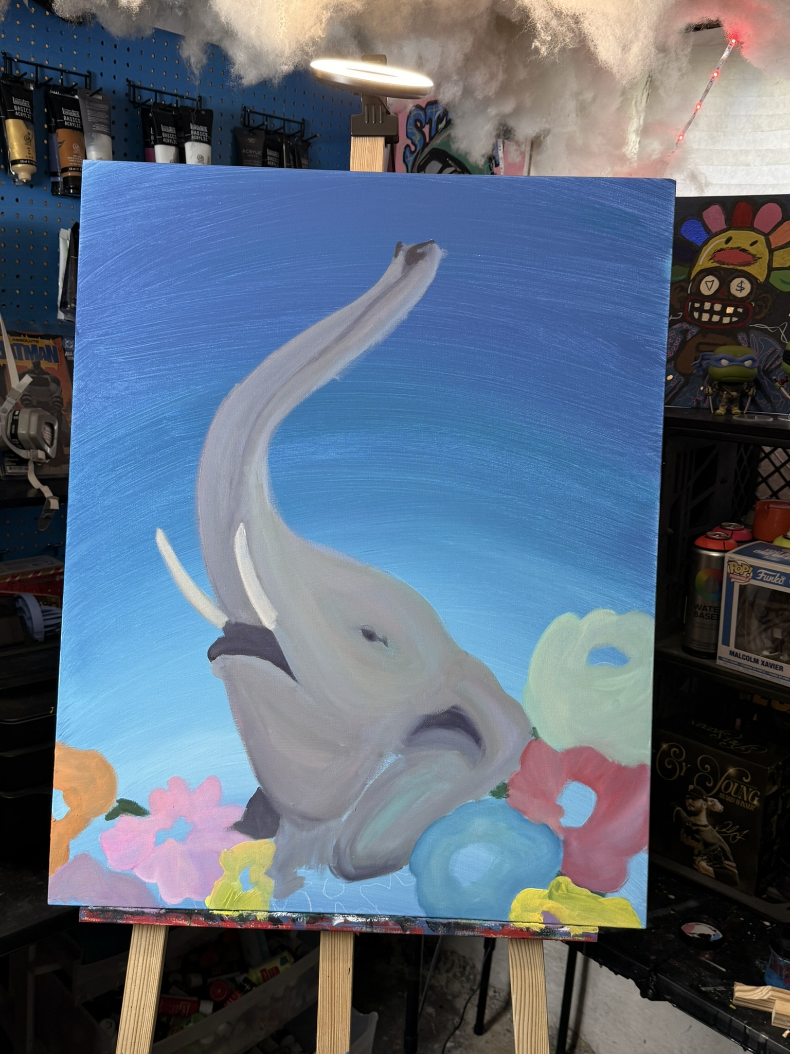 Commission — acrylic and oil on canvas